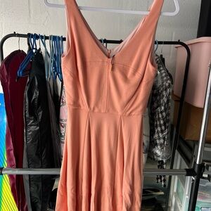 Elegant Peach Sleeveless Dress